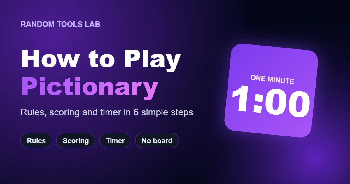 How to play Pictionary: rules, scoring and timer guide